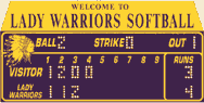 Lady Warriors Softball Scoreboard